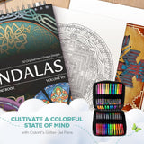 ColorIt Mandalas Volume VII Spiral Bound Adult Coloring Book with 50 Mandala Patterns for Relaxation and Stress Relief - Includes Perforated Pages, Thick Paper, Hardback Covers, and Blotter Page ColorIt