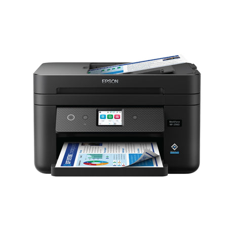 Epson Workforce WF-2960 Wireless All-in-One Printer with Scan, Copy, Fax, Auto Document Feeder, Automatic 2-Sided Printing, 2.4" Touchscreen Display, 150-Sheet Paper Tray and Ethernet,Black Epson