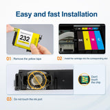 232XL 232 Ink Cartridge Remanufactured Replacement for Epson 232XL Ink Cartridges Combo Pack T232 232 XL 232 Ink Cartridge for Expression Home XP-4200 XP-4205 Workforce WF-2930 WF-2950 Printer (4Pack) COMBUY