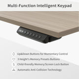 FEZIBO Electric Height Adjustable Stand up Desk for Home Office, 63" L Shaped Executive Standing Desk with 3-Drawer File Cabinet, Computer Desk with Storage Cabinets, White Frame/Light Walnut Top FEZIBO