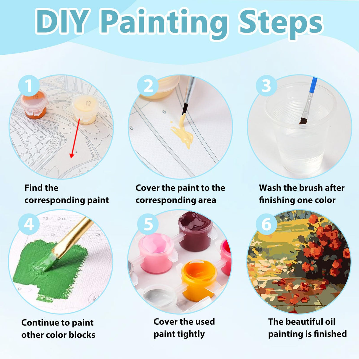 Mnsdiyrs Art Paint by Numbers Kits for Adults, Landscape Paint by Numbers for Adults, Acrylic Adult Paint by Numbers Kits for Gift Home Wall Decor 16x20 Inch Mnsdiyrs