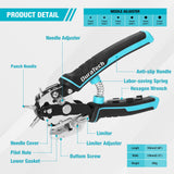 DURATECH Leather Hole Punch, Heavy Duty Belt Hole Punch Plier with 6 Solid Holes for Belts, Watch Bands, Straps, Pet Collars, Saddles, Shoes, Fabric, DIY Home or Christmas Craft Projects DURATECH