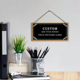 Dacawin Custom Sign Personlized Wood Sign for Door Add Your Text Picture Logo to Design Your Personal Signs Customizable Wooden Wall Door Plaque for Home Business Office Decor 6x12 Inch Dacawin