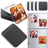 Sublimation Blanks Magnet 3x3 inch, Home Kitchen Blanks Refrigerator Magnets Bulk with 12 PCS Large Square Blanks, 12 PCS Magnet for Fridge Office Calendar Décor Personalized DIY Sublimation Items Cruzix