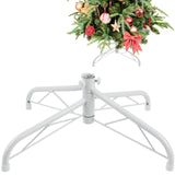 CCINEE Metal Christmas Tree Stand, Universal Folding Xmas Tree Stand 15.7 Inch Replacement Tree Stand Base for 3 Ft to 6 Ft Christmas Artificial Trees Fake Tree, White CCINEE
