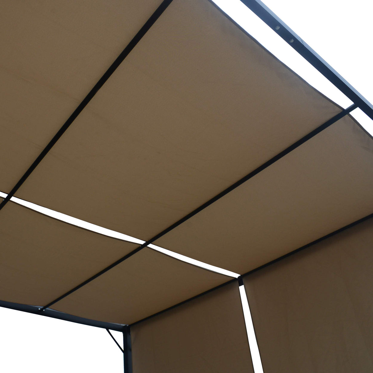 Christopher Knight Home Wendy Outdoor Steel Framed 10' Gazebo, Beige/Black Christopher Knight Home