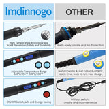 Imdinnogo 3D Printer Accessories Tool Kit Modify Finishing Smoothing Tool Cleaning Needle Scarper: 1Pcs Soldering Iron with 8Pcs Brass Trimming Head 1Pcs Connector Bczamd Imdinnogo