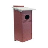 AmishToyBox.com Wood Duck House, Post-Mount Nesting Box for Wood Ducks, Made with Poly Lumber (Light Gray/Cherry Wood) AmishToyBox.com