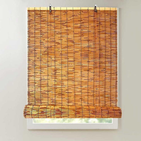 ADafeg Bamboo Roman Shades Blinds for Indoor/Outdoor, Woven Shades for Patio 20" 24" 25" 28" 30" 32" 36" 38" 40" Width, Cordless Roll-up Bamboo Curtain Blackout Bamboo Blinds (Size : 38" x 60") ADafeg