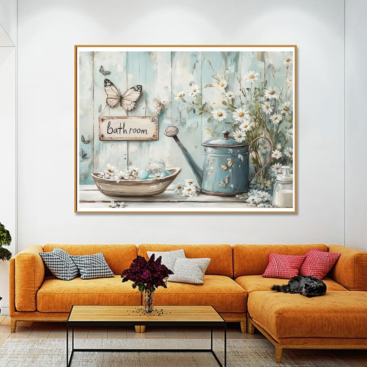 Diamond Painting Kits for Adults - Rustic Flower and Butterfly White Jasmine Flowers DIY 5D Diamond Art Kits Full Drill Diamond Dots Paintings with Diamonds Gem Art and Crafts Home Decor Gift 12X16 in Fairyland JinWenn