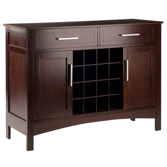 Winsome Gordon Cabinet Buffet, Walnut - WoodArtSupply