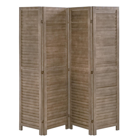 4 Panel Wood Room Divider Privacy Screen Wall Divider Folding Privacy Screens Room Divider Wall Portable Partition Room Divider Separator,Brown MGHH
