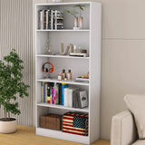 Stylish 5-Tier Floor Standing Bookshelf by LZ-DONGMAN in White LZ-DONGMAN