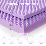 SINWEEK 1.5 Inch Egg Crate Cooling Gel Memory Foam Mattress Topper Full Size, Soft Mattress Pad for Back Pain Relief, Bed Topper, CertiPUR-US Certified SINWEEK