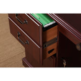 kathy ireland Home by Bush Furniture Bush Furniture WC65566-03K Bennington Executive Desk, Harvest Cherry Bush Business Furniture