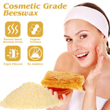 Beeswax Pellets 5LB Cosmetic Beeswax Triple Filtered Beeswax Pastilles for Candle Making Great for DIY Projects Creams Lotions Lip Balm and Soap Making Supplies(5LB) DenCert