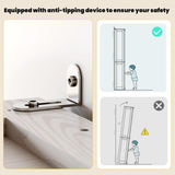 ANCTOR Armoire Wardrobe Closet, 71" H Wooden Clothing Storage Cabinet with 2 Doors and 2 Drawers, Bedroom Freestanding Wardrobe Combination with Hanging Rod and Adjustable Shelves, White ANCTOR