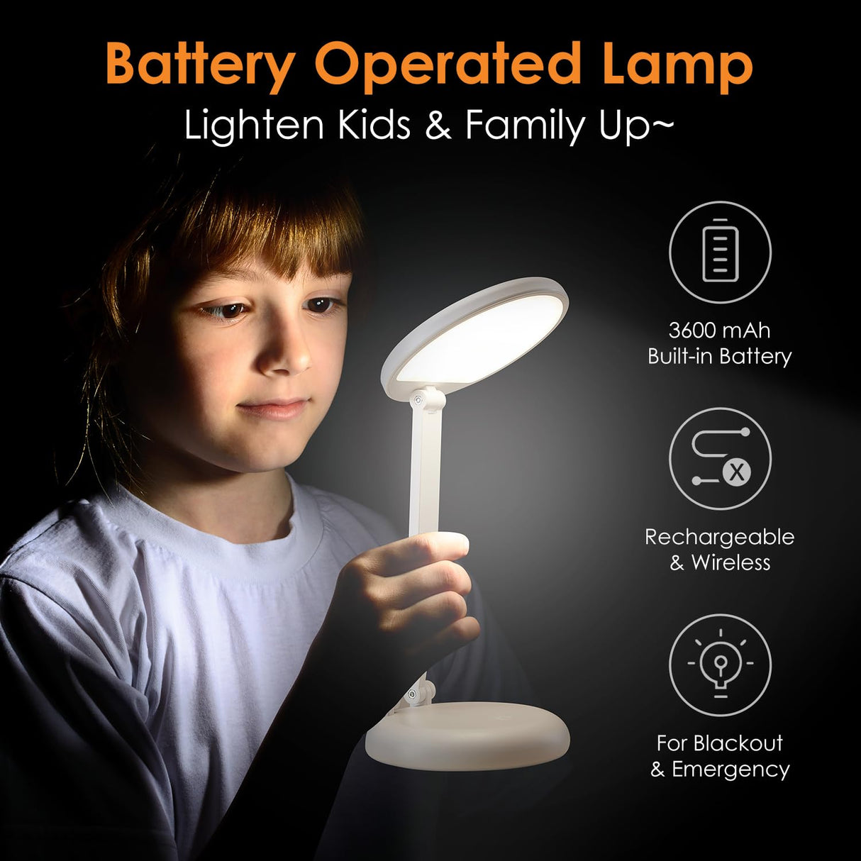 Battery Operated Lamp Rechargeable Lamp Foldable+Portable Light,9 Brightness Dimmable Cordless Lamp Rechargeable Light Wireless Lamp Mini Lamp,Cordless Lamps Rechargeable Cordless Table Lamp USB Light One Fire