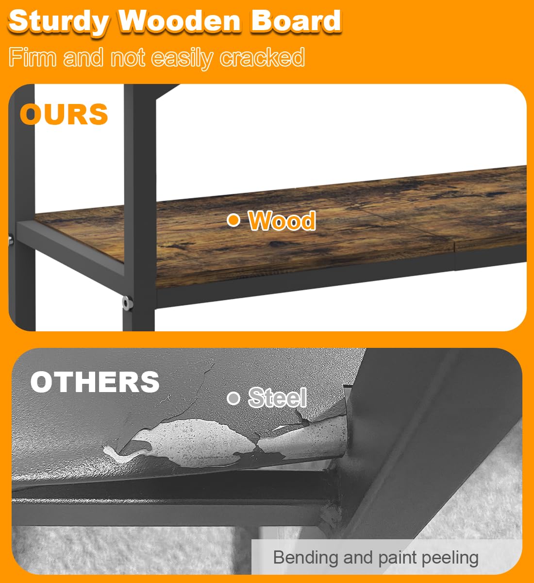 Mondazie 20 Gallon High Rimless Fish Tank Stand with Shelf for Storage, 2 Tiers Metal Aquarium Stand, Breeder Tank Turtle Reptile Terrariums Stand Rack for Home Office, 24" L x 12" W x 20.5" H, Black Mondazie