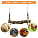 Chicken Bird Swing,Chicken Perch,Natural Wooden Swing Toys,Wood Stand for Chick,Safe and Relief of Stress,Chicken Coop Accessories,Coop Swing for Chicken Bird,Parrot,Hens (4pcs) MdakeGo