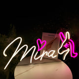 Custom Neon Signs, Personalized Large Led Neon Lights Sign,Neon Sign Customizable for Wall Decor Wedding Birthday Party Bedroom Bar Shop Name Logo Lights (Optional 18" to 60") OPBYWE