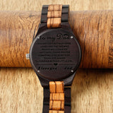 Personalized Engraved Wooden Watch for DAD Unique Father's Gift to My Dad Customizable Wood Mens Watches Dentily