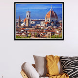 Full Drill Florence Skyline St Mary's Basilica Italy DIY 5D Diamond Painting by Number Unique Kits Home Wall Decor Crystal Rhinestone Wall Decor 12x16 inch TUTUMAY21