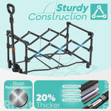 Sekey Collapsible Wagon Cart Foldable with 220LBS Weight Capacity, Lightweight Portable Folding Grocery Shopping Cart with Wheels for Camping Sports Beach and Shopping.Black Sekey