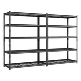 SONGMICS 5-Tier Storage Shelves, Heavy-Duty Garage Shelving, Adjustable Shelving Unit, Steel Shelf, Boltless Assembly, for Garage, 2,200 lb Load, 24 x 96 x 72 Inches, Ink Black UGLR454B02 SONGMICS