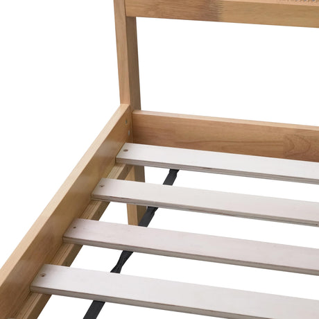 Olodumare Boho King Platform Bed Frame with Rattan Headboard, Modern Natural Bohemian Solid Wood Bed with 2 Under Bed Storage Drawers, Squeak-Free, No Box Spring Needed, Easy Assembly, Honey Oak Olodumare