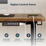 FitStand Adjustable Stand Up Desk Standing Desk, 55x24 Inches Home Office Desk with Memory Preset & Charging USB Port & Sedentary Reminder, Computer Workstation with Headphone Hook FitStand