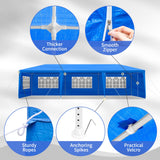 10x30ft Outdoor Wedding Party Canopy Tent,Heavy Duty Pop Up Canopy Tent,Waterproof Patio Gazebo Tent,Outside Gazebo Event Shelter Tent,with 8 Removable Sidewalls,for Garden/Patio/Backyard (Blue) Hikarinowa