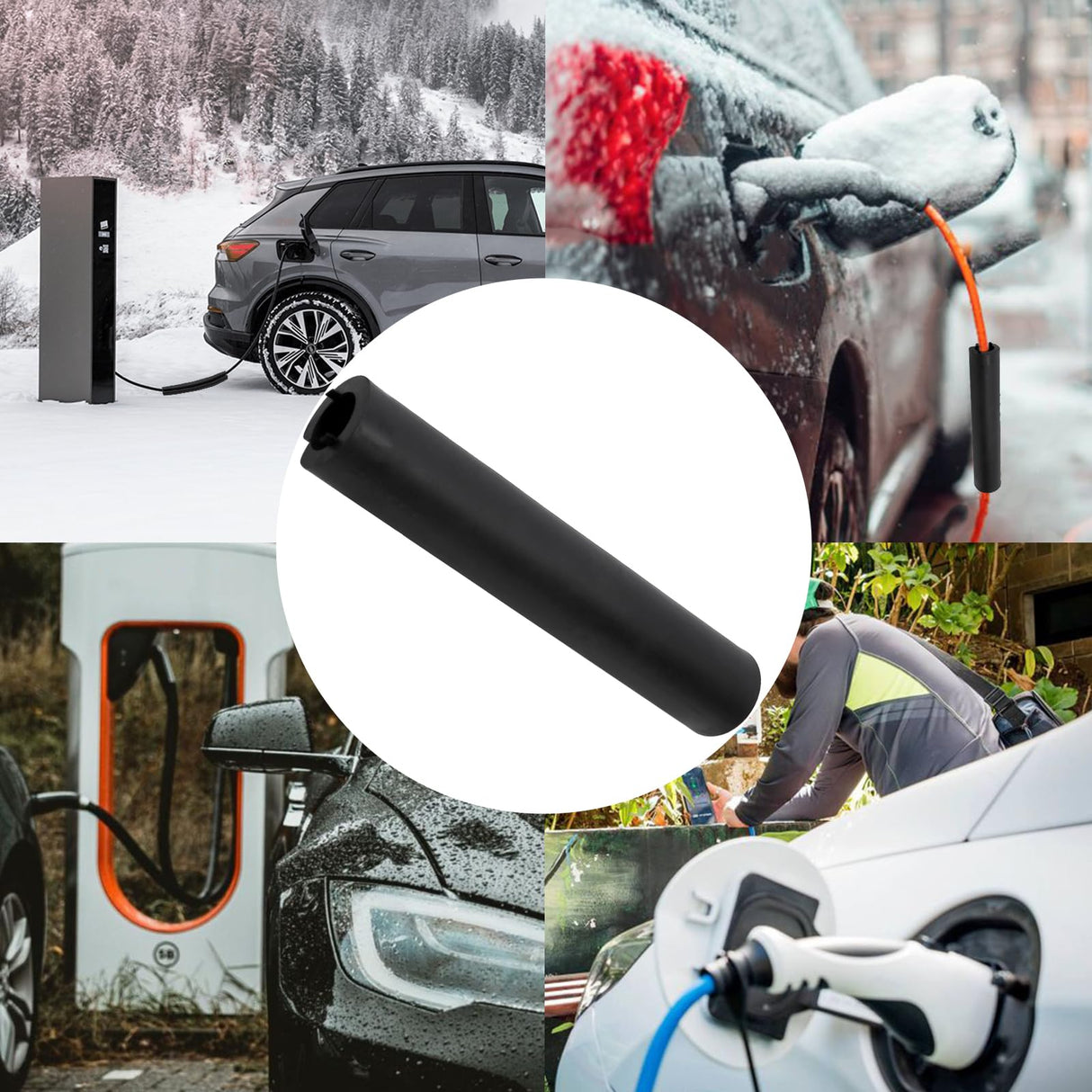 RYANSTAR RACING EV Charging Cable Protector Garage Door Pass Through Shield EV Electric Car Charging Cable Cord Protector Cover Large Size Compatible with All Tesla Rivian Charger RYANSTAR RACING