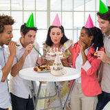 Byliable 28in Cocktail Table White High Top Folding, Round Portable Bar Height Folding Table with Removable Legs, Indoor Outdoor Banquet for Parties, Commercial, Speech, School Byliable