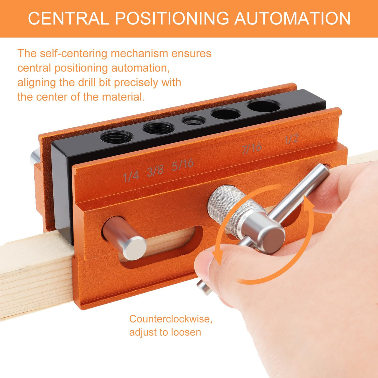 Omninmo Self Centering Doweling Jig, Adjustable Width Dowel Jig Kit for Straight Holes, Biscuit Joiner Set with 3 Drill Bits, 6 Drill Guide Bushings, 30 Wooden Dowels Omninmo