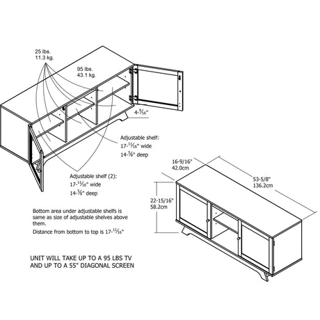 Ameriwood Home Englewood TV Stand for TVs up to 55", Espresso Ameriwood Home