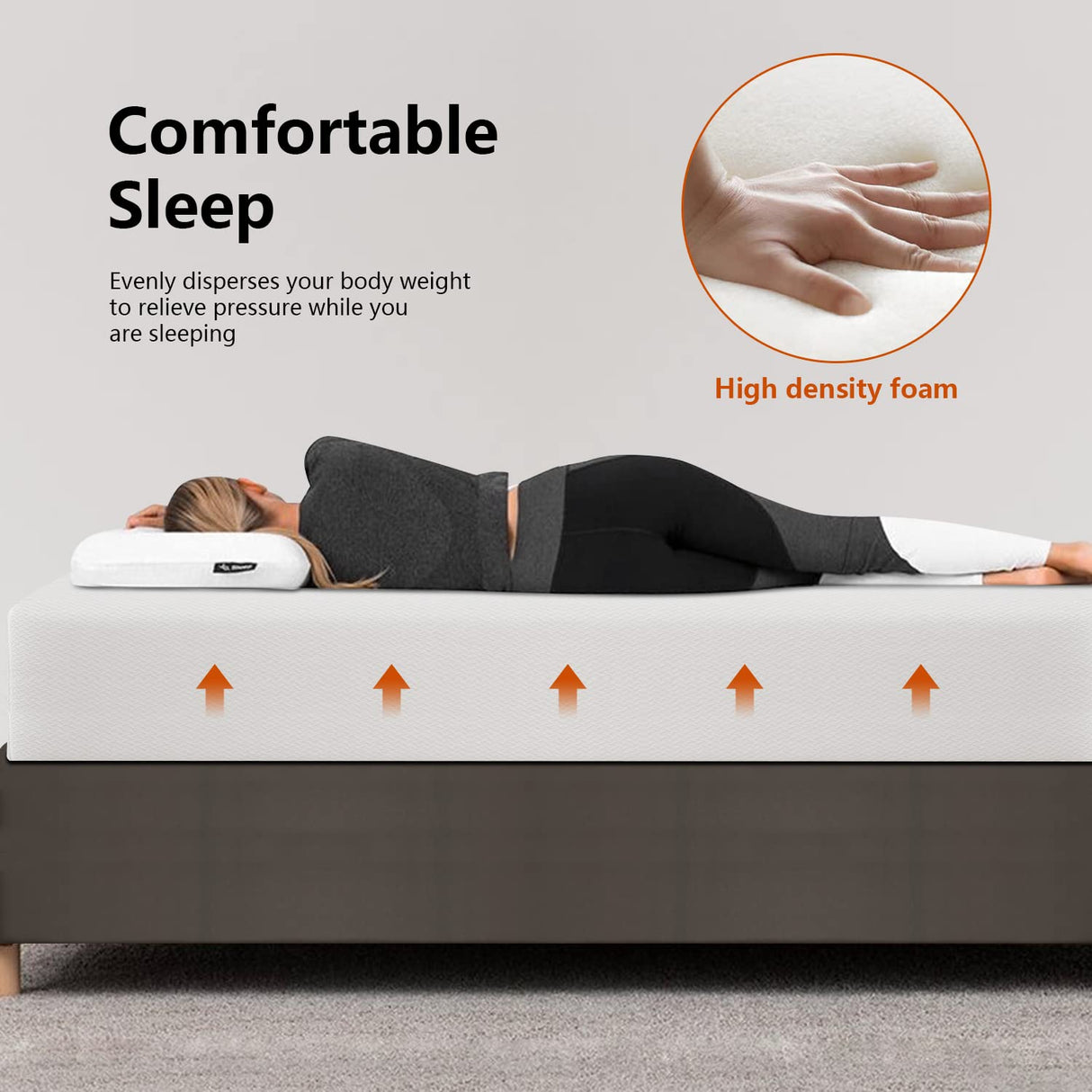 PayLessHere Twin Mattress 12 Inch Gel Memory Foam Mattress with Breathable & Washable Soft Fabric Zippered Cover,Supportive & Pressure Relief Bed Mattress,CertiPUR-US Certified,White,Fiberglass Free PayLessHere