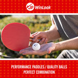JP WinLook Ping Pong Paddle Set - Four Professional Table Tennis Paddles, Eight Balls, and A Case for Indoor & Outdoor Play - Premium Ping Pong Racket Set for All Players JP WinLook