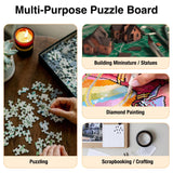 WELGEE Rotating Puzzle Board with Drawers 1000 Pieces,Upgraded Lazy Susan Spinning Jigsaw Puzzle Organizer Table (31"x 23") with Puzzle Mat, Premium ABS Plastic, Ideal Gift WELGEE
