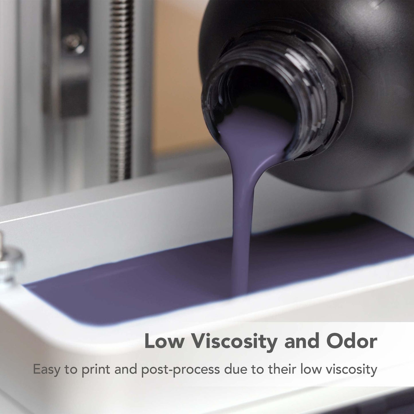 phrozen Aqua Hyperfine Photopolymer Resin for 9K, 12K or Higher Resolution 3D Printers, 405nm LCD UV-Curing 3D Printing with Low Shrinkage & Superior Precision, Smooth Surface Finish (Purple, 1KG)