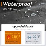 Upgraded Curved Patio Furniture Covers, Waterproof Outdoor Sectional Cover, 600D PU Outdoor Furniture Sofa Covers 96"(65") Half Moon Oudoor Couch Cover, Lawn Outside Protector - Midnight Black Flexiyard