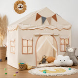 besrey Kids Tent, Kids Playhouse 2 in 1 with Padded Mat and String Lights, Large Play House with 2 Doors & 4 Windows, Kids Play Tent Indoor & Outdoor, Toddler Tent for Kids, 51" x35" x 51" besrey