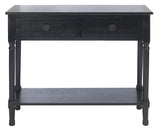 Safavieh Home Collection Allura Black 2-Drawer Bottom Shelf Console Table Safavieh
