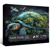 Sea Turtle Puzzles for Adults 1000 Pieces, Earth Turtles Forest Jigsaw Puzzles, Fantasy Nature Plant Animals Puzzle as Home Decor PPuzzling
