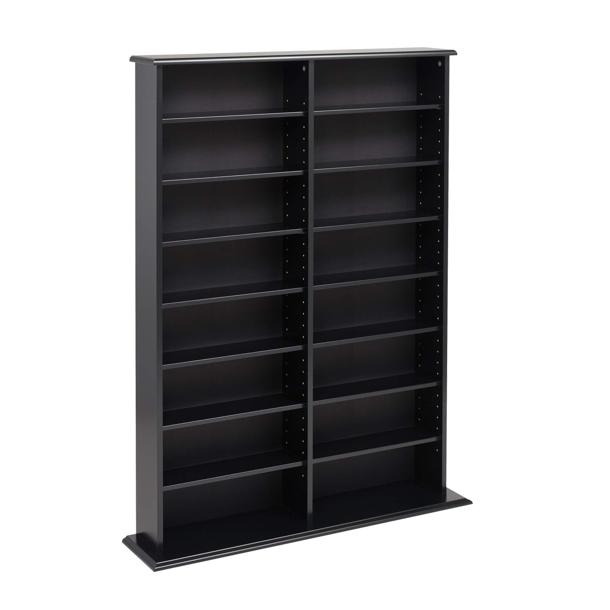 Prepac 2 Column Display Cabinet Media Storage, 38.75" Wide, Black Prepac