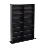 Prepac 2 Column Display Cabinet Media Storage, 38.75" Wide, Black Prepac