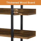 FRAPOW 83Inch Industrial Bookshelf and Bookcase, Double Wide 6 Tier Large Vintage Book Shelf with Metal Frame Open Bookshelves for Living Room Home Office FRAPOW