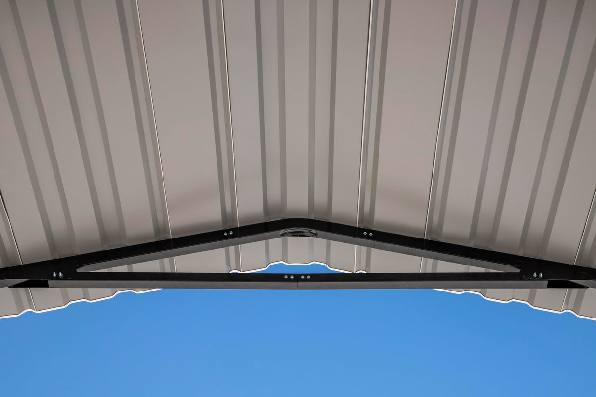 Arrow Carports Galvanized Steel Carport, RV Metal Carport Kit, 14' x 42' x 14', Charcoal Arrow