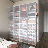 ROJASOP Shoe Storage Cabinet, 12-Tier Shoe Organizer 96 Pairs Extra Large Plastic Shoe Rack with Covers Portable Shoe Rack Organizer with Doors Big Shoe Rack for Closet Entryway Bedroom ROJASOP