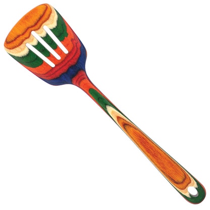 Totally Bamboo Baltique Marrakesh Collection 12-1/2" Wooden Slotted Spatula, Safe for Nonstick